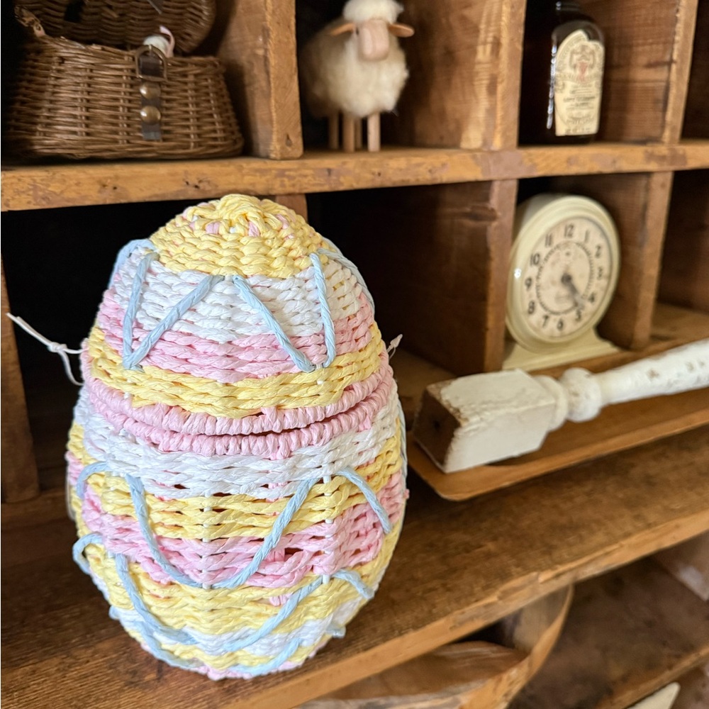 Brand NWT Woven Pastel Basket Set